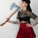 Pollera tablas bordo lisa