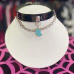 Choker Fantasma turquesa con cadena