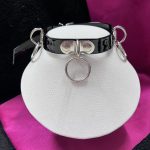 Choker Triple pretal Charol