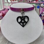 Choker Fino Corazon Pentagrama