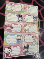 Plancha Sanrio etiquetas escolares - Imagen 3