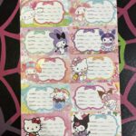 Plancha Sanrio etiquetas escolares
