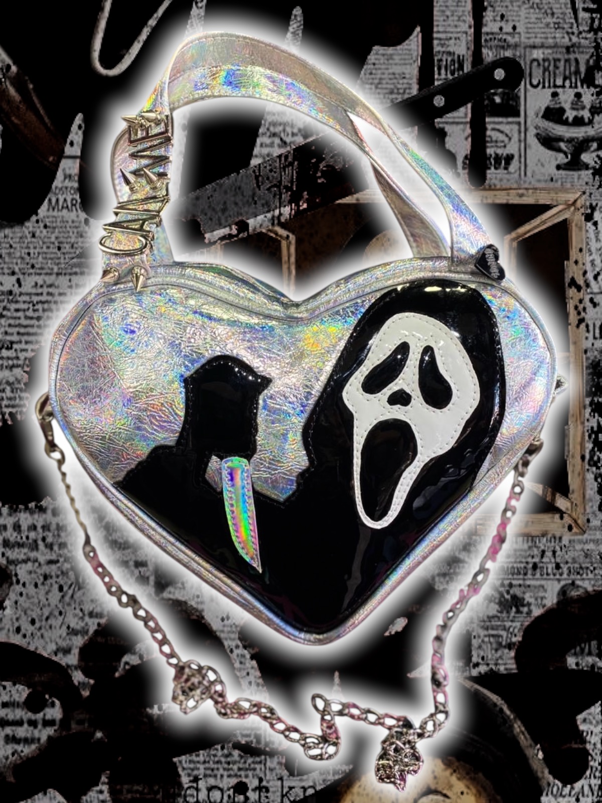 Cartera Ghostface Plateada