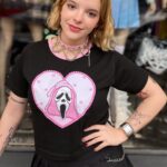 Crop top Ghostface Pink Heart