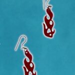 Aros acrilico fuego rojo