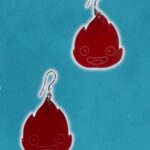 Aros acrilico Calcifer rojo