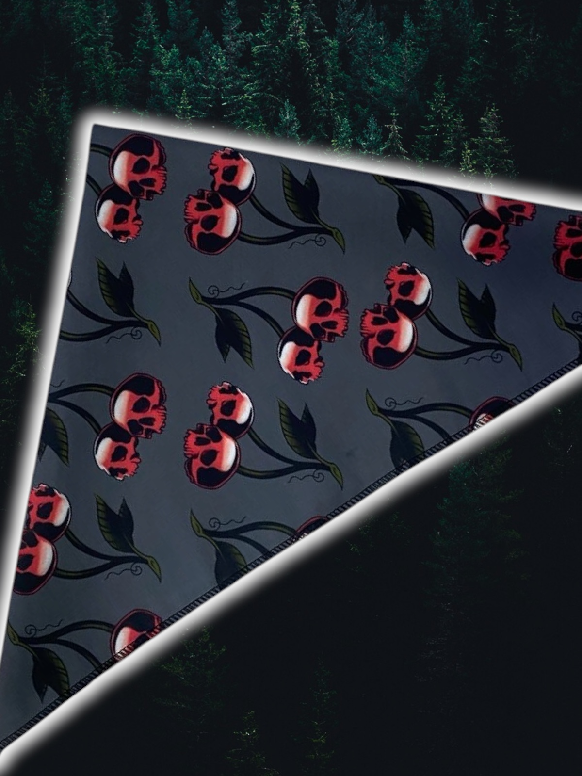 Bandana Gris cerezas