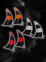 Cuernitos 3D rayados