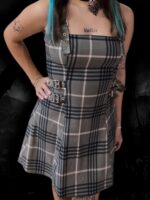 Vestido Escoces Gris Oscuro - Imagen 3