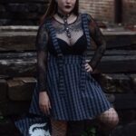 Pollera tiradores gris