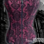 Corset Brocato Bordo