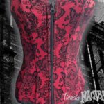 Corset Brocato Rojo