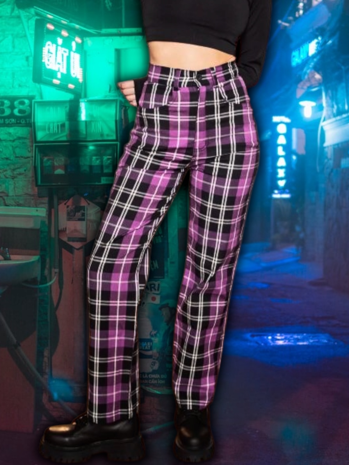 Pantalon Escoces Violeta