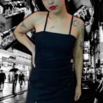 Vestido Negro Gabardina