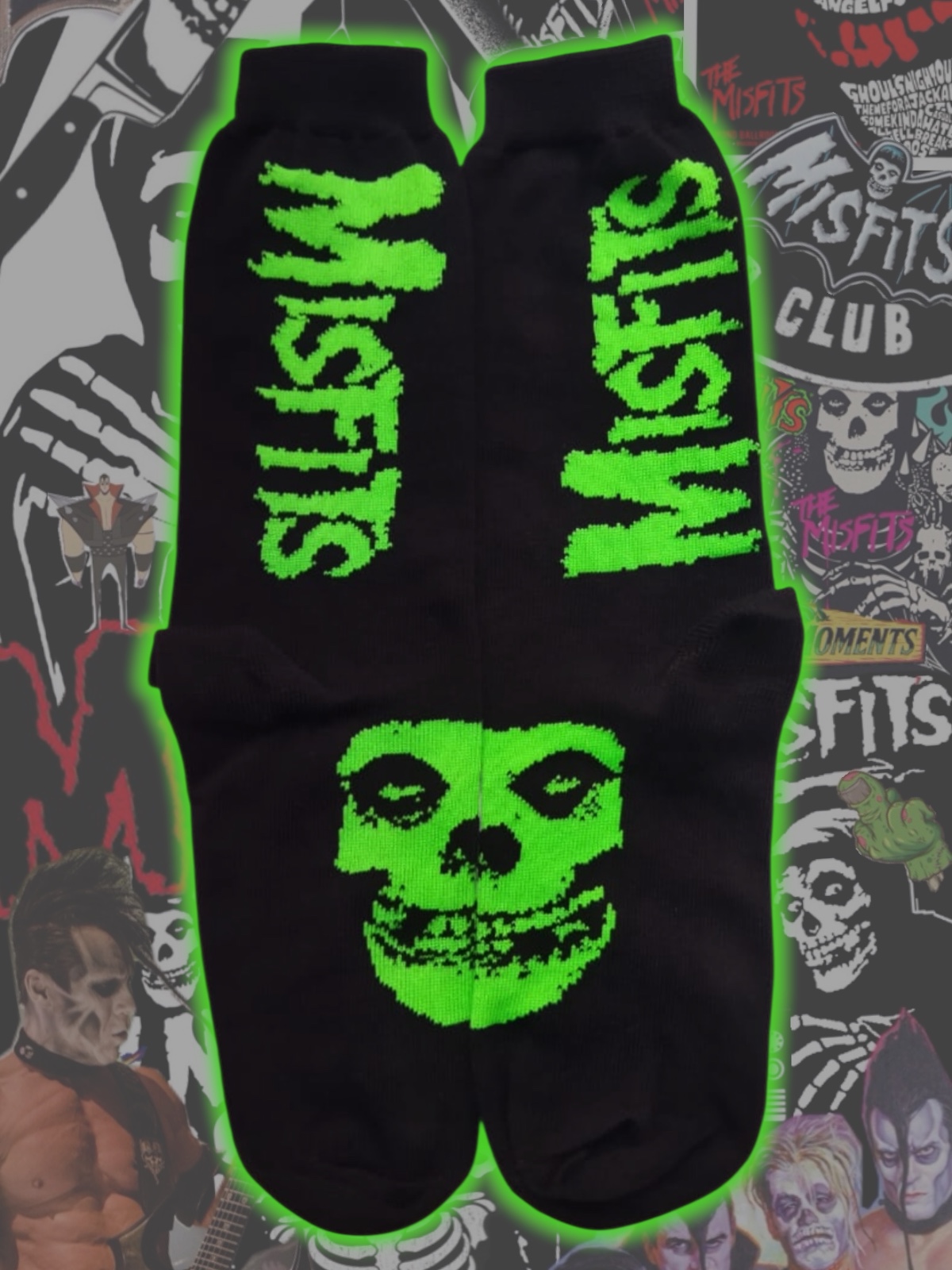 Medias 3/4 Misfits Verdes