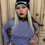 Camiseta crop rayada