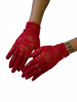 Guantes encaje rojo - Imagen 2