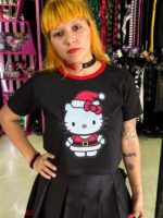 Crop top Kitty Navideña