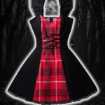 Vestido Volados Rojo y negro