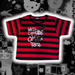 Crop top rayado MCR kitty