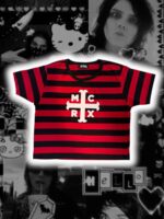 Crop top rayado My chemical romance Cruz