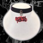 Choker MCR letra rojo y negro