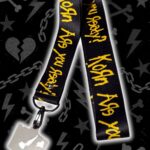 Llavero cinta colgante Korn amarillo