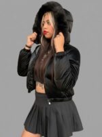 Campera Capucha con piel