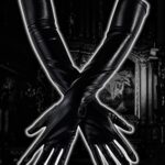 Guantes brillosos negros