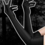 Guantes largos negros