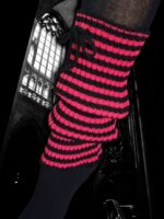 Polainas rayadas con lazo