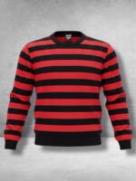Sweater Rayado Rojo y Negro - Imagen 2