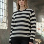 Sweater rayado Blanco y Negro