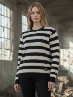 Sweater rayado Blanco y Negro