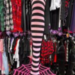 Bucaneras rayadas rosa y negro