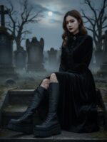 Botas Acordonadas Goticas - Imagen 2