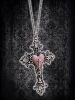 Collar Cruz rosado - Imagen 3