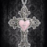 Collar Cruz rosado