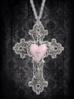 Collar Cruz rosado